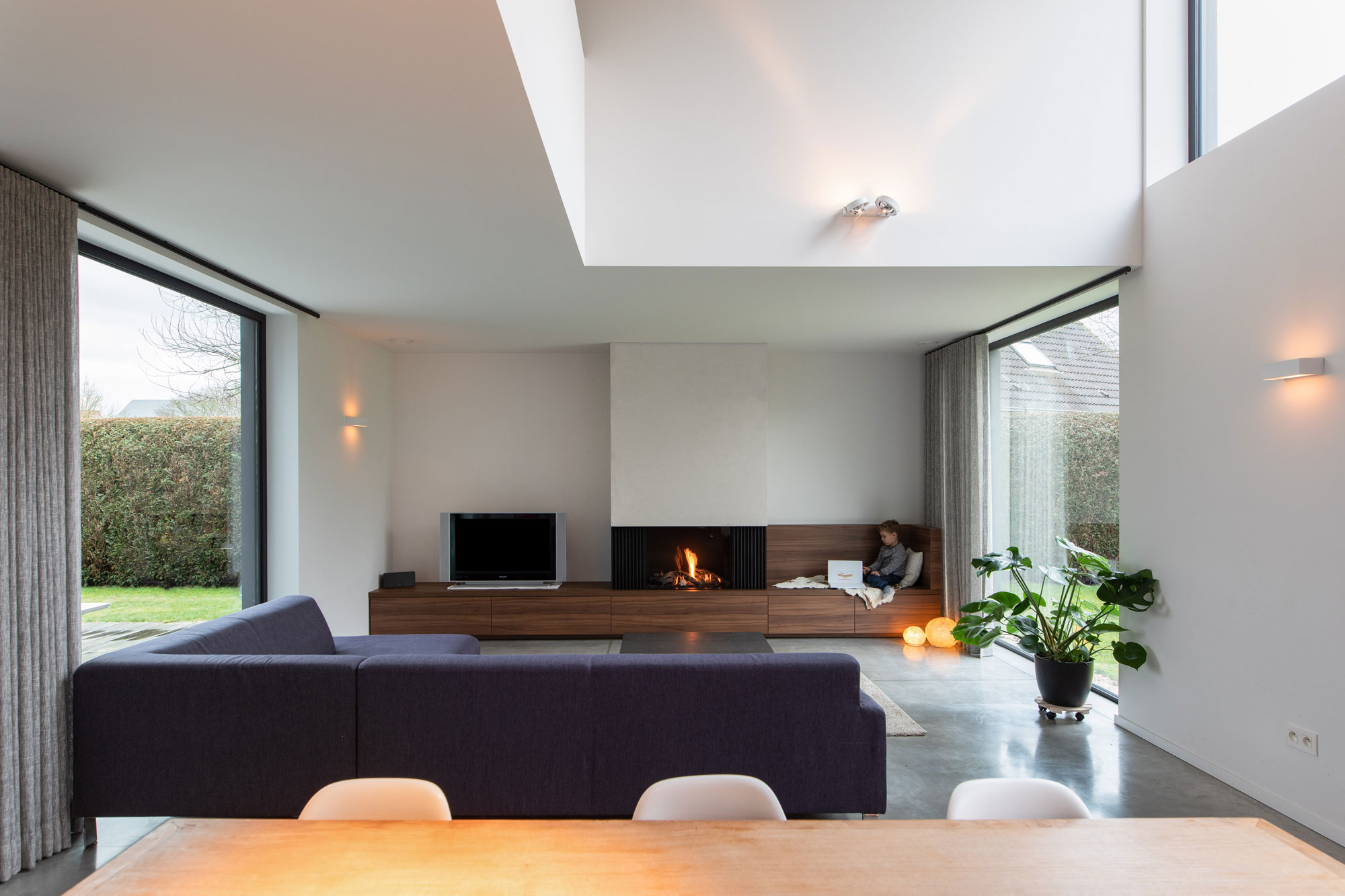 Moderne livingkast interieurarchitect.